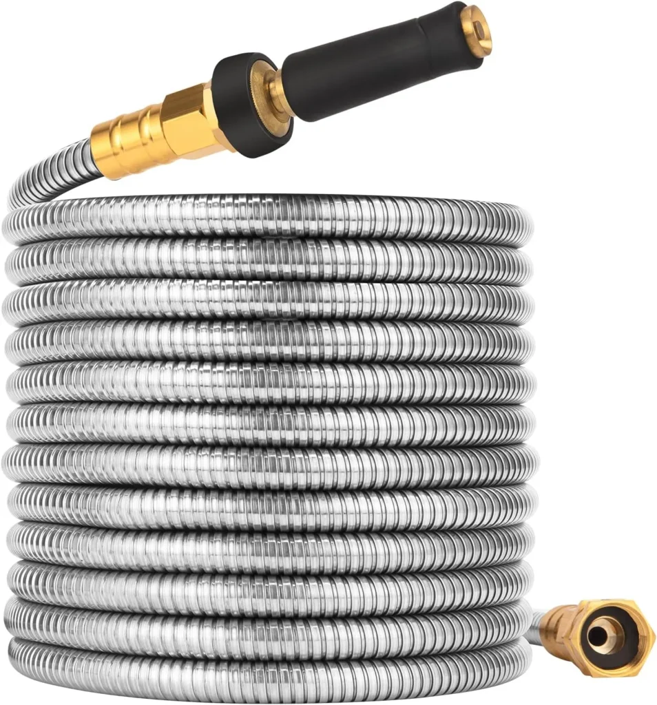 Rosy Earth 100 FT Stainless Steel Best Expandable Garden Hose 